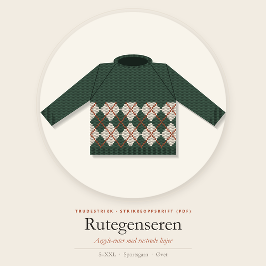 Rutegenseren – strikkeoppskrift (PDF)