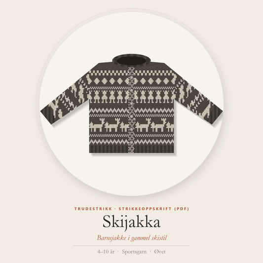 Skijakka – strikkeoppskrift (PDF)