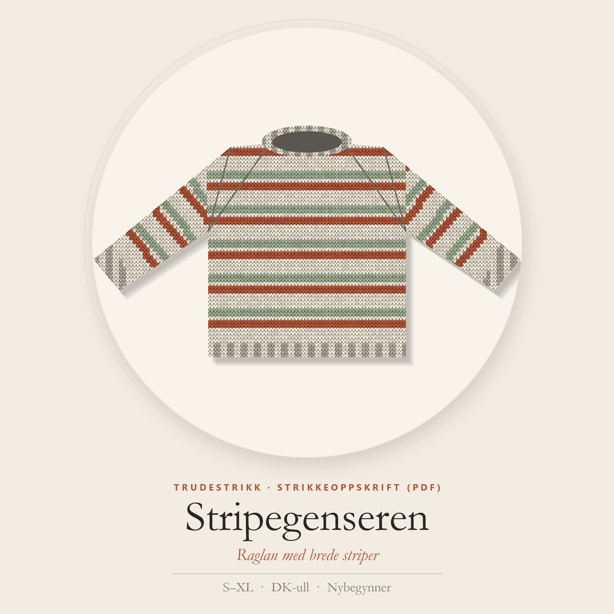 Stripegenseren – strikkeoppskrift (PDF)